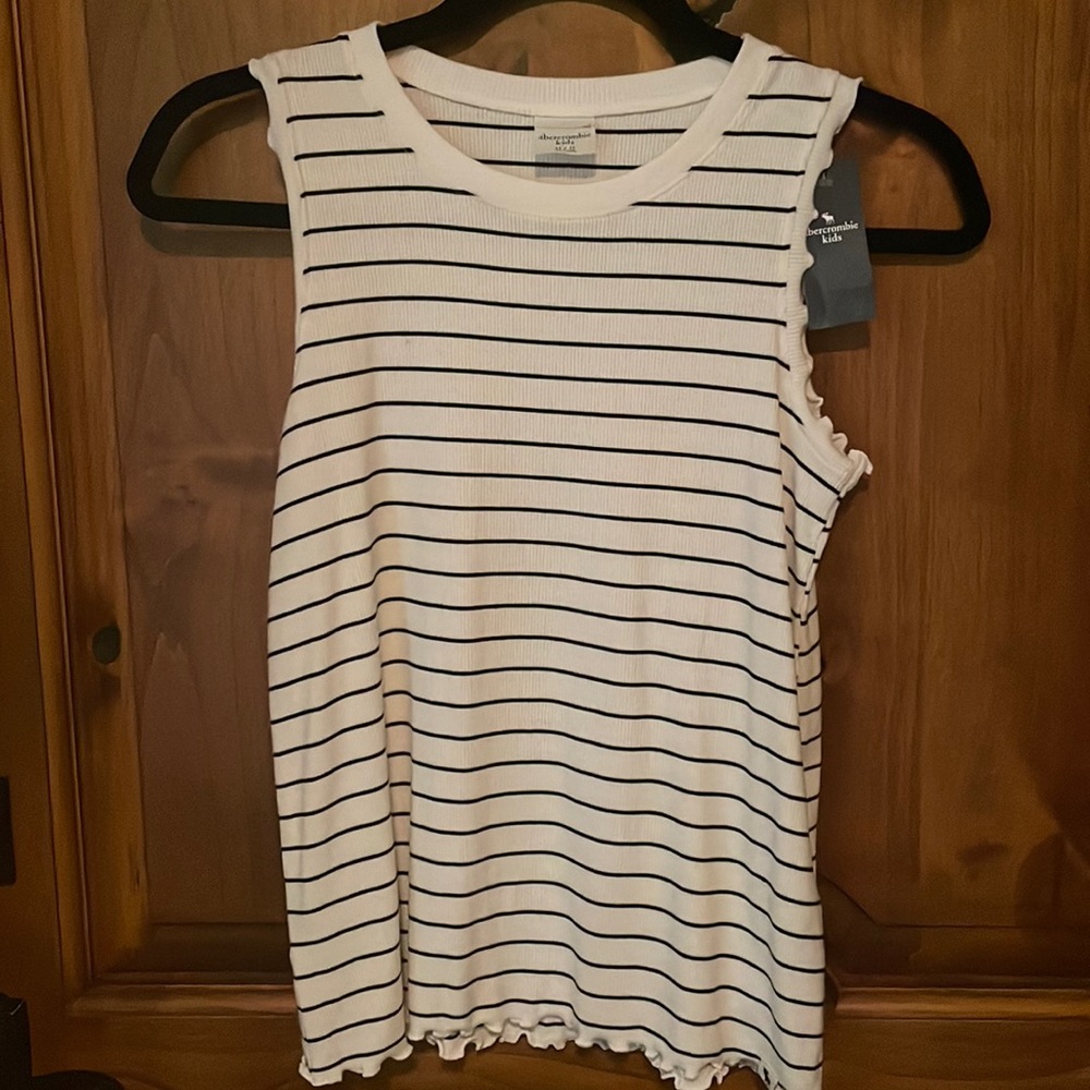 Abercrombie Kids striped ribbed sleeveless shirt